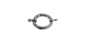 Zapięcie o przekroju okrągłym z owalnym kształtem, wykończenie młotkowane