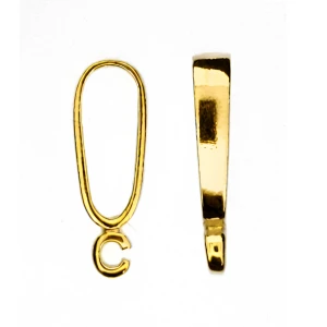 Zawieszka do biżuterii srebro 925 krawatka łezka duża pozłacana