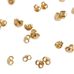 Zapięcia do kolczyków baranki srebro pozłacane AG 925 S03