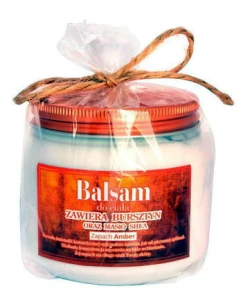 Body balm with amber extract and shea butter