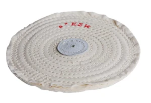 Polishing disc muslin white lens 6" 150 mm