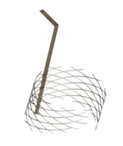 Bent platinized titanium anode for Junior 500