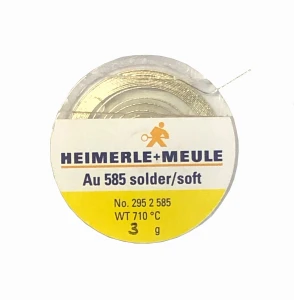 Soft yellow gold solder 585 Au in coil