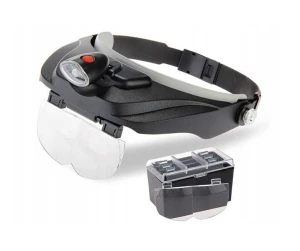 Lupa nagłowna okulary precyzyjne mocne led 3,5x