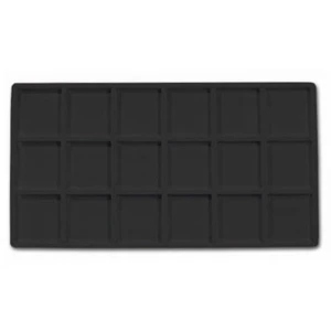 Wkład 18 przedziałowy czarny flokowany do palet plastikowych