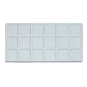 Wkład 18 przedziałowy biały flokowany do palet plastikowych