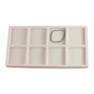 Wkład 8 przedziałowy biały flokowany do palet plastikowych