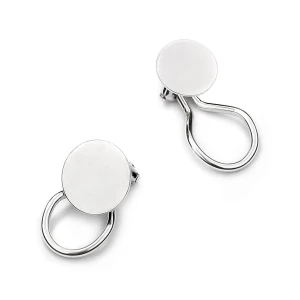 Clip-on clasps Ag with 8 mm plate