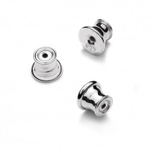 Zapięcia do kolczyków sztyft baranki srebrne z gumką BZG