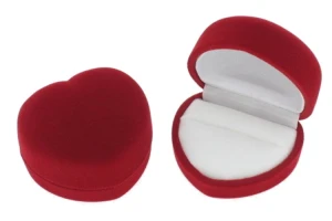 Opakowanie jubilerskie flokowane - serce