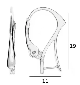 English leverback clasps KZ2 silver 925