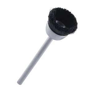 Black hard cup brush on shank