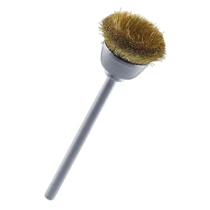Brass cup brush on shank