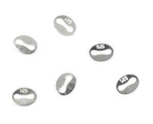 Blaszki srebrne do łańcuszków AG do cechowania duże