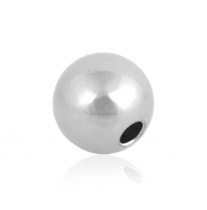 Silver bead 3 mm with two holes 1.2 mm