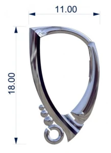 English clasp silver Ag 1/ZA