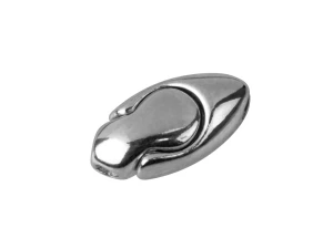 Magnetic clasp silver Ag oval 5x10