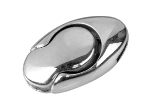 Magnetic clasp silver Ag oval 7x16