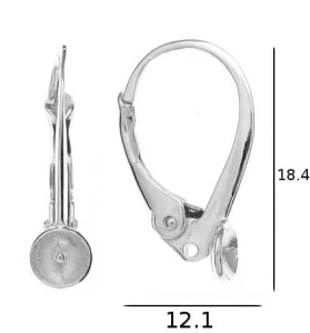 English clasp silver Ag KZ-35 with 4 mm cup