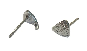 Silver decorative triangle stud with dangle 1057/S1