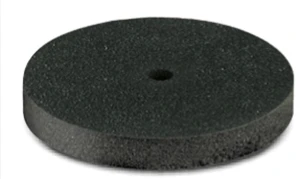 Black rubber wheel disc 22mm