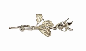 Broszka srebrna łodyga różyczka 1616 M