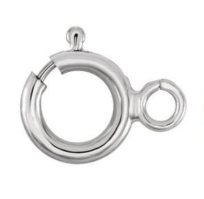 Spring ring clasp fi 6 white gold Au 585