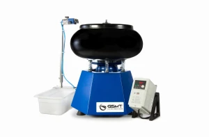 Polerka wibracyjna z misą z zaworkiem 10l  cyrkulacją i falownikiem W10s