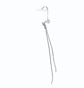 Double snake 4.5cm – silver 925 – earring base