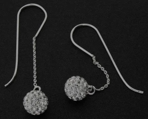 Open crystal earwires 10mm TYB K2