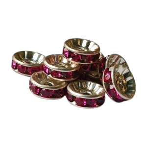 Przekładka z cyrkoniami srebro 925 różowa cyrkonia