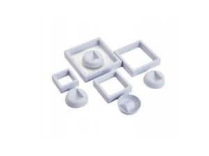 Ekspozytor rama biała na biżuterię, bursztyn 110x110mm