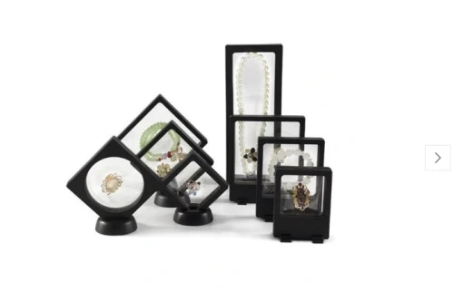 Ekspozytor ramka czarna granit-aj plastik ekspozytor na bursztyn.png