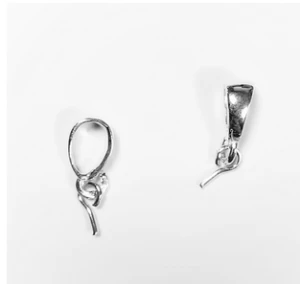 Krawatka srebrna zaciskana z haczykiem 1603/1