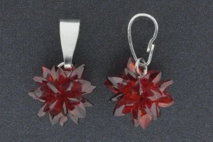 Pendant flower spike pendant red magma