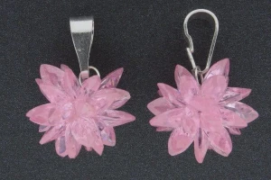 Pendant spike pendant rose pink handmade jewelry