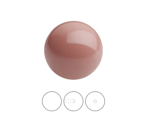 Preciosa Nacre Pearls  - Crystal Salmon Rose - okrągła nawiercona