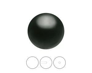 Preciosa Nacre  Pearls  - Crystal  Magic Black - okrągła nawiercona