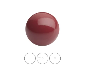 Preciosa Nacre  Pearls  - Crystal Cranberry - okrągła nawiercona
