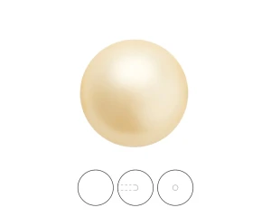 Preciosa Nacre Pearls  - Pearl Effect Vanilla  - okrągła nawiercona
