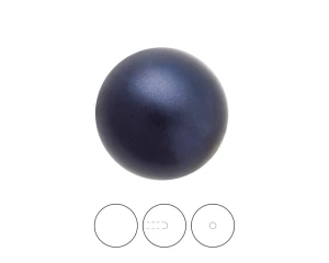 Preciosa Nacre Pearls  - Pearl Effect Dark Blue - okrągła nawiercona