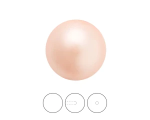 Preciosa Nacre Pearls  - Pearl Effect Peach okrągła nawiercona