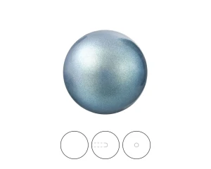 Preciosa Nacre Pearls  - Pearlescent  Blue okrągła nawiercona