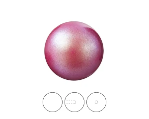 Preciosa Nacre Pearls  - Pearlescent Red okrągła nawiercona