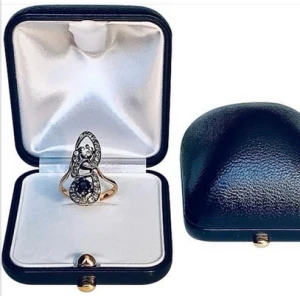 Opakowanie pudelko na pierścionek  - granat