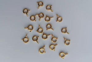 Gold-plated silver spring ring clasp Ag 925 AMTN 4.5