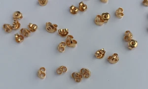 Small earring backs gold-plated silver Ag 925 BZM