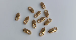 Clasp 9 mm gold-plated silver Ag 925 CHR9