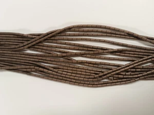 Hematyt naturalny ciemny brąz 5x3 mm sznur 40cm