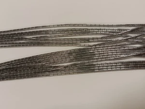 Hematyt naturalny srebrny połysk 4x2 mm sznur 40cm